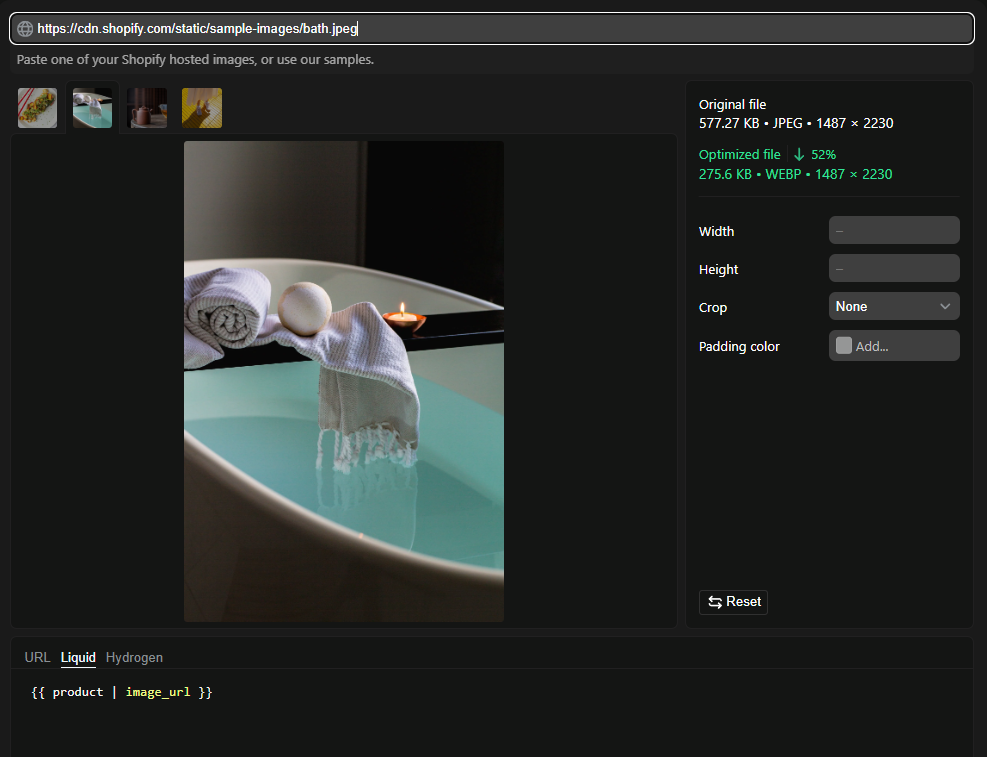 Shopify image CDN